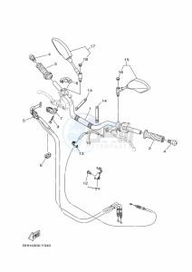 MT-07 MTN690-U (BHH4) drawing STEERING HANDLE & CABLE