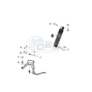 LUDIX 10 RLA drawing REAR SHOCK AND STAND