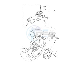 YQ AEROX 50 drawing FRONT BRAKE CALIPER