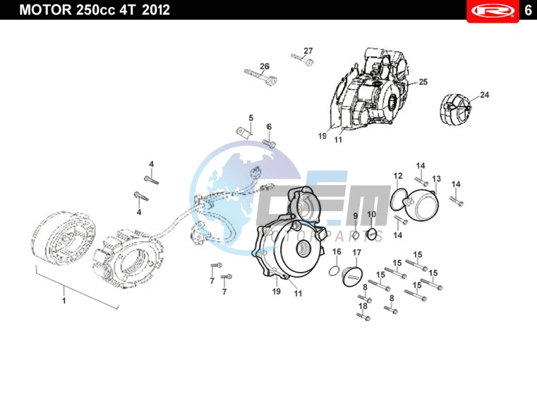 MAGNETIC FLYWHEEL - FRONT SIDE FRONT COVER