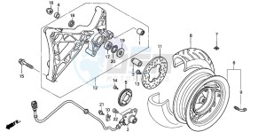 NSS250 drawing REAR WHEEL