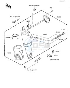 ZX 1000 B [NINJA ZX-10] (B1-B2) [NINJA ZX-10] drawing SHOCK ABSORBER-- S- -