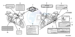 CBR1000RR9 KO / HRC MK drawing CAUTION LABEL (1)