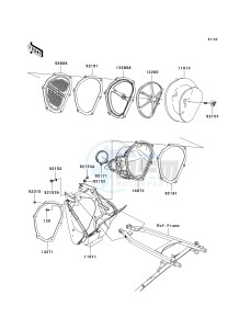 KX 250 T [KX250F] (TF) T6F drawing AIR CLEANER