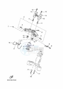 TRACER 700 MTT690-U (B1K2) drawing STEERING