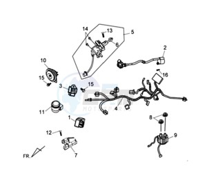 CELLO ALLO 125 drawing WIRING HARNASS