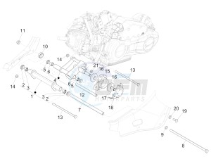 PRIMAVERA 150 4T 3V IE ABS-NOABS E3-E4 (EMEA, LATAM, APAC) drawing Swinging arm