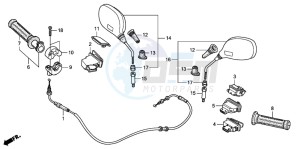 FES150A 125 S-WING drawing SWITCH/CABLE/MIRROR (FES1253-5)(FES1503-5)