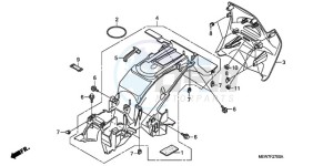 NT700VA Europe Direct - (ED) drawing REAR FENDER