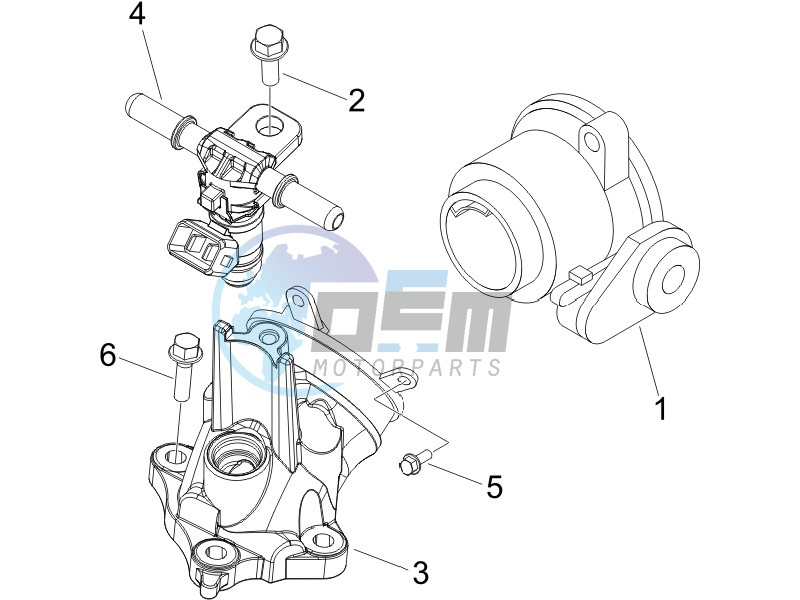 Throttle body - Injector - Union pipe