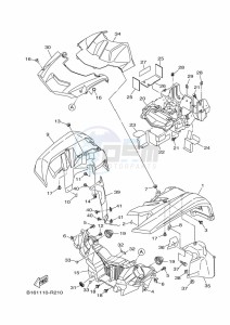 YFM700FWBD YFM70KPXK (B5K3) drawing FRONT FENDER