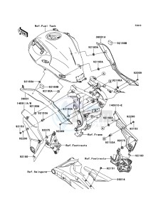 VERSYS KLE650A7F GB XX (EU ME A(FRICA) drawing Side Covers/Chain Cover