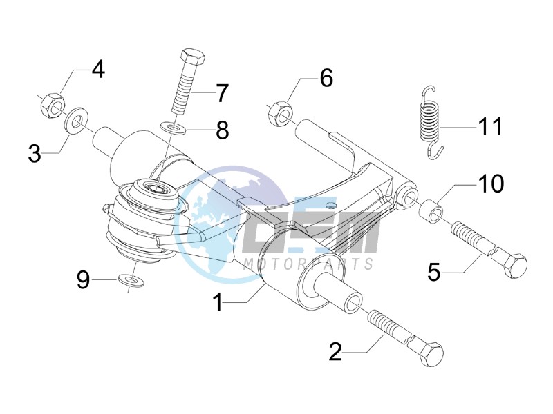 Swinging arm