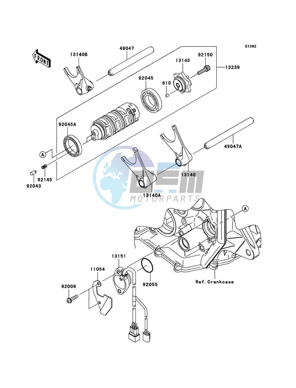 Gear Change Drum/Shift Fork(s)