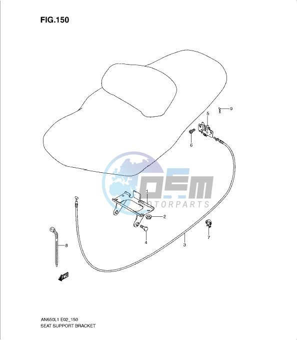 SEAT SUPPORT BRACKET (AN650AL1 E2)