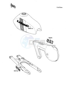 KX 125 A [KX125] (A7) [KX125] drawing LABELS -- 81 A7- -