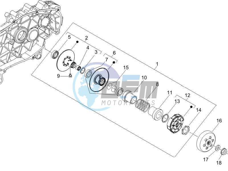 Driven pulley