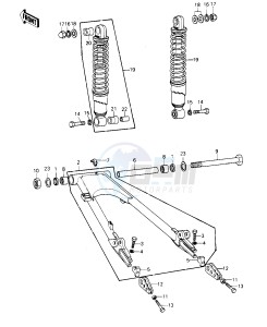 KZ 550 C [LTD] (C1-C2) [LTD] drawing SWING ARM_SHOCK ABSORBERS -- 80-81 C1_C2- -