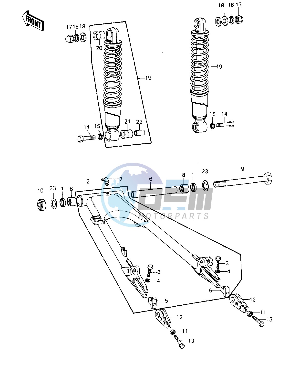 SWING ARM_SHOCK ABSORBERS -- 80-81 C1_C2- -