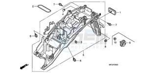 CB600FA Europe Direct - (ED) drawing REAR FENDER