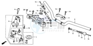 CB600F2 HORNET S drawing HANDLE PIPE/TOP BRIDGE