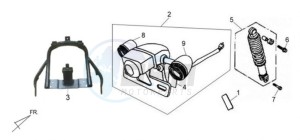 CELLO 50 45KMH drawing TAIL LIGHT - REAR SUSPENSION