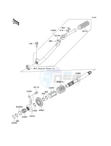 AN 112 D (D6F-D7F) D7F drawing KICKSTARTER MECHANISM