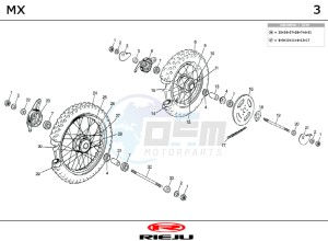 MX-RED 50 drawing WHEEL - BRAKES