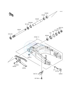 ZX 750 P [NINJA ZX-7R] (P1-P4) [NINJA ZX-7R] drawing SWINGARM