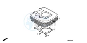 TRX250XB drawing CYLINDER