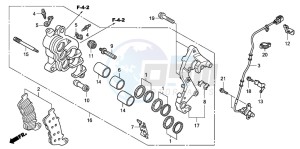 CBF600N drawing FRONT BRAKE CALIPER (R.) (CBF600SA8/NA8)