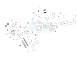 GTS 125 GTS SUPER 125 4T IE ABS E4 (EMEA) drawing Stand/s