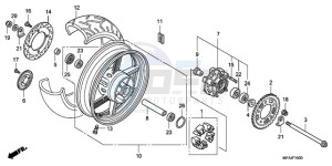 CBF10009 Europe Direct - (ED) drawing REAR WHEEL