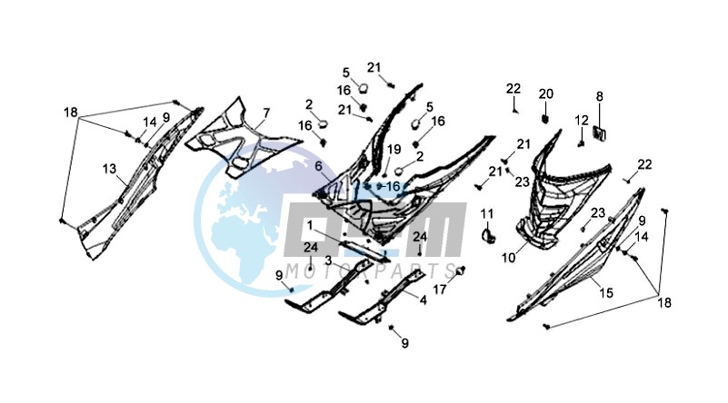 FOOTREST / LOWER COWLING