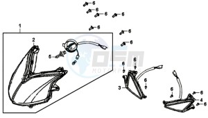 SYMPHONY SR 125 L7 drawing HEAD LAMP CPL.