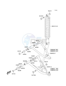 KSF 400 A [FX400] (A6F) A6F drawing FRONT SUSPENSION