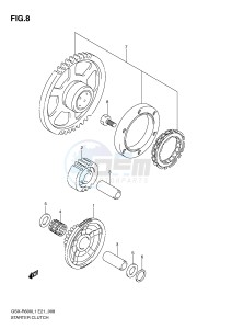 GSX-R600 (E21) drawing STARTER CLUTCH