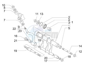 Beverly 400 ie Tourer e3 drawing Swinging arm