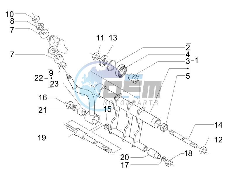 Swinging arm