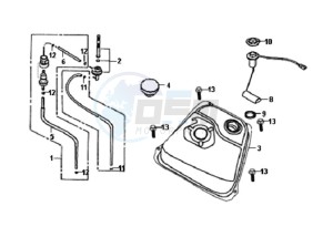 FIDDLE II 50 45KMH NEW ENGINE drawing FUEL TANK - FUEL CUT