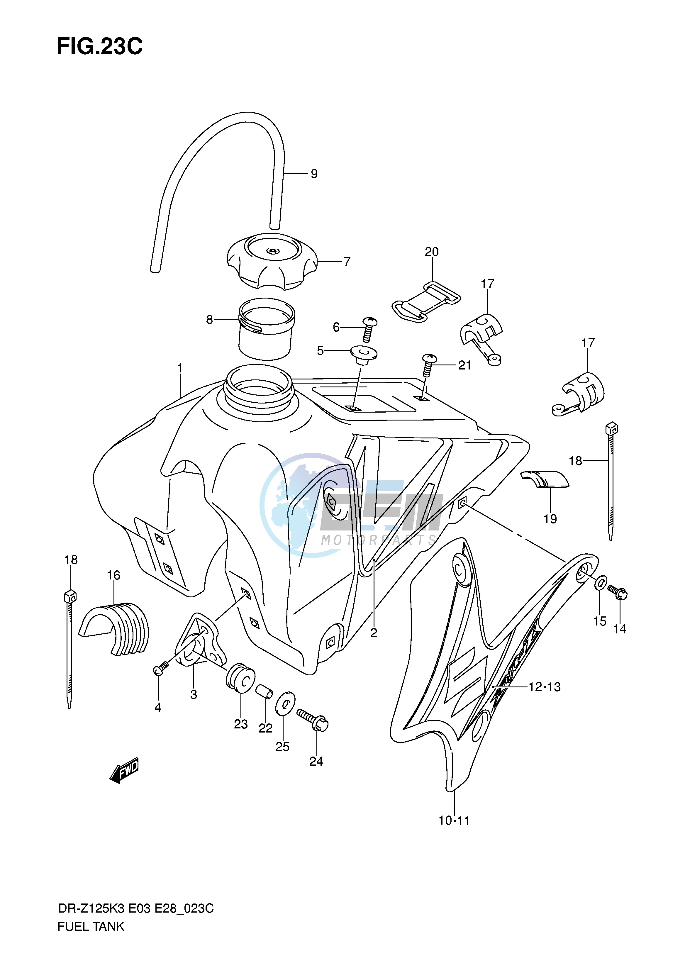 FUEL TANK (MODEL K6)