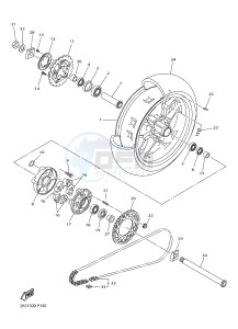 YZF-R1M 998 R1 (2KS1 2KS2) drawing REAR WHEEL