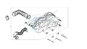 GP1 LOW SEAT - 125 CC VTHPS1B1A EU3 drawing INTAKE