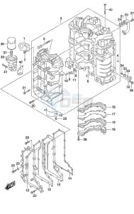 DF 350A drawing Cylinder Block