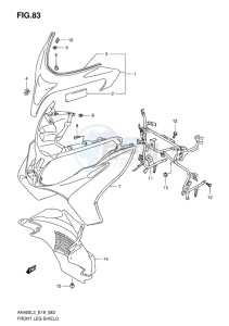 AN400 ABS BURGMAN EU-UK drawing FRONT LEG SHIELD