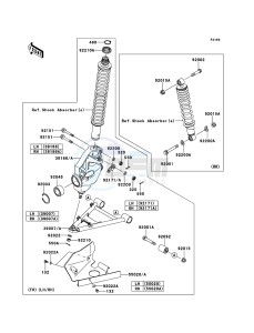 KVF360 4x4 KVF360ADF EU GB drawing Suspension