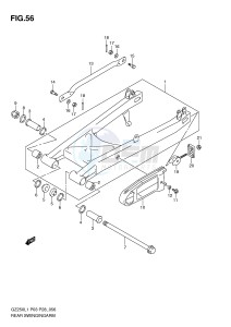 GZ250 (P3) drawing REAR SWINGING ARM