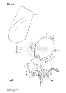 UH125 BURGMAN EU drawing WIND SCREEN