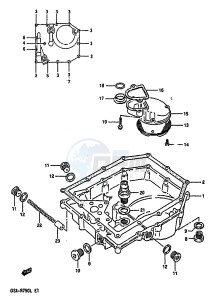 GSX-R750 (J-K-L) drawing OIL PAN (MODEL L)