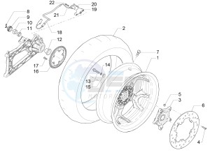 MP3 500 Sport Business ABS E3-E4 (NAFTA) drawing Rear wheel